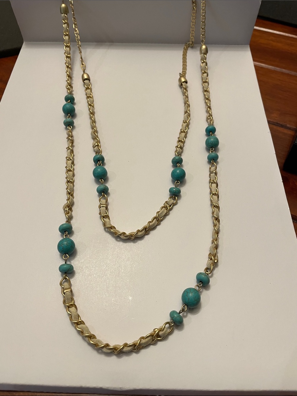 Lia Sophia Turquoise Bead & Gold-Tone Layered Necklace